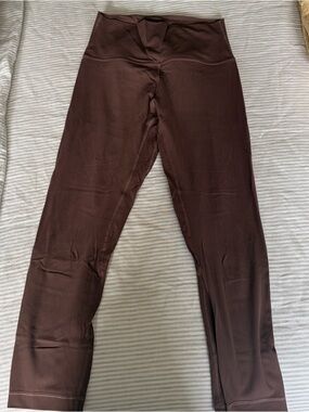 Lululemon Brown Ribbed Stretch Leggings
